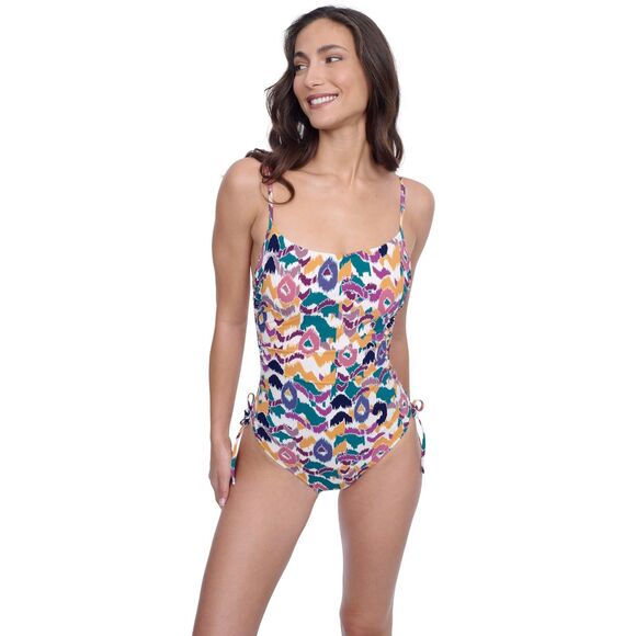 Profile by Gottex Women's Standard Natural Essence Square Neck One Piece 8 NWT - Picture 1 of 1